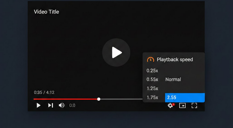 youtube play speed
